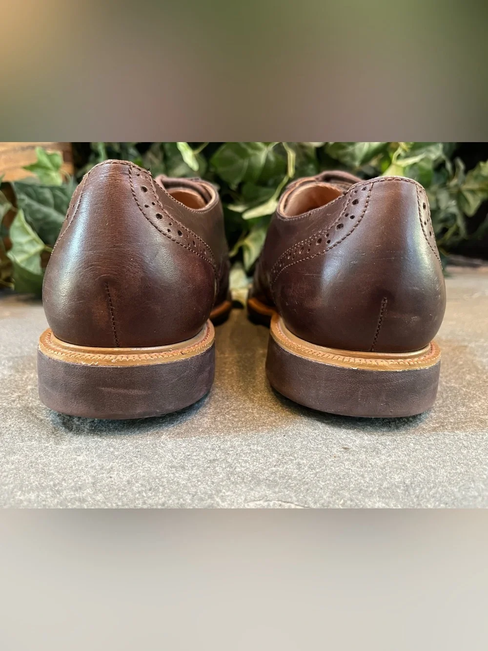 Cole Haan Grand OS Men's Brown Leather Wingtip Oxfords Brogues C21824 Size 10M